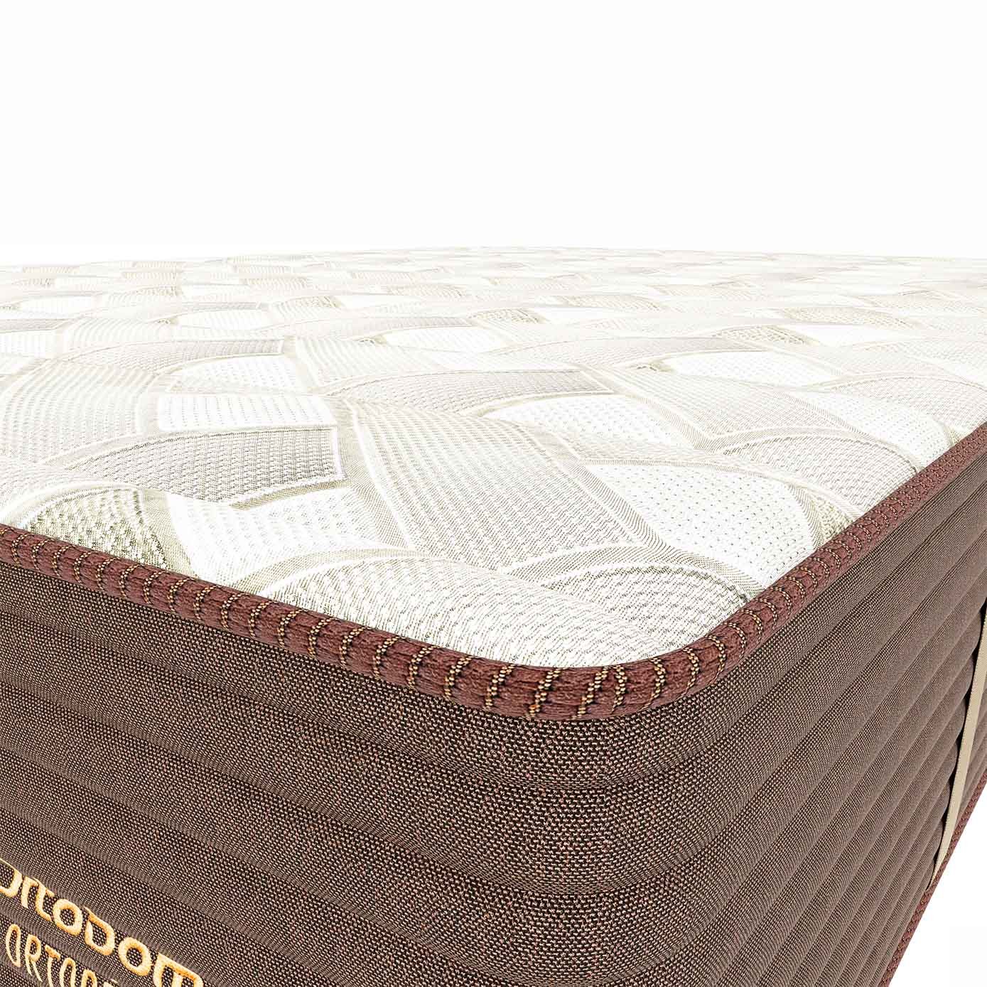 Detalhe do colchão Ortopédico Premium na Ortobom Jacu-Pêssego